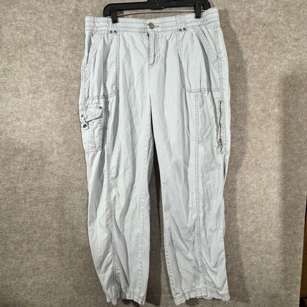 Natural Reflections Cargo Pants Womens 14 Gray Utility Outdoors Gorpcore